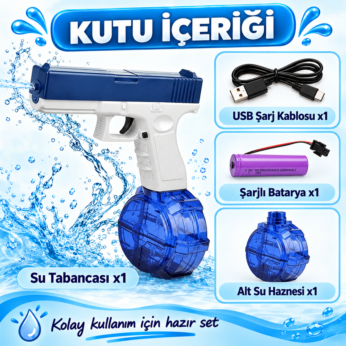 elektrikli su tabancası