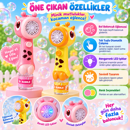 otomatik zürafa baloncuk tabancası